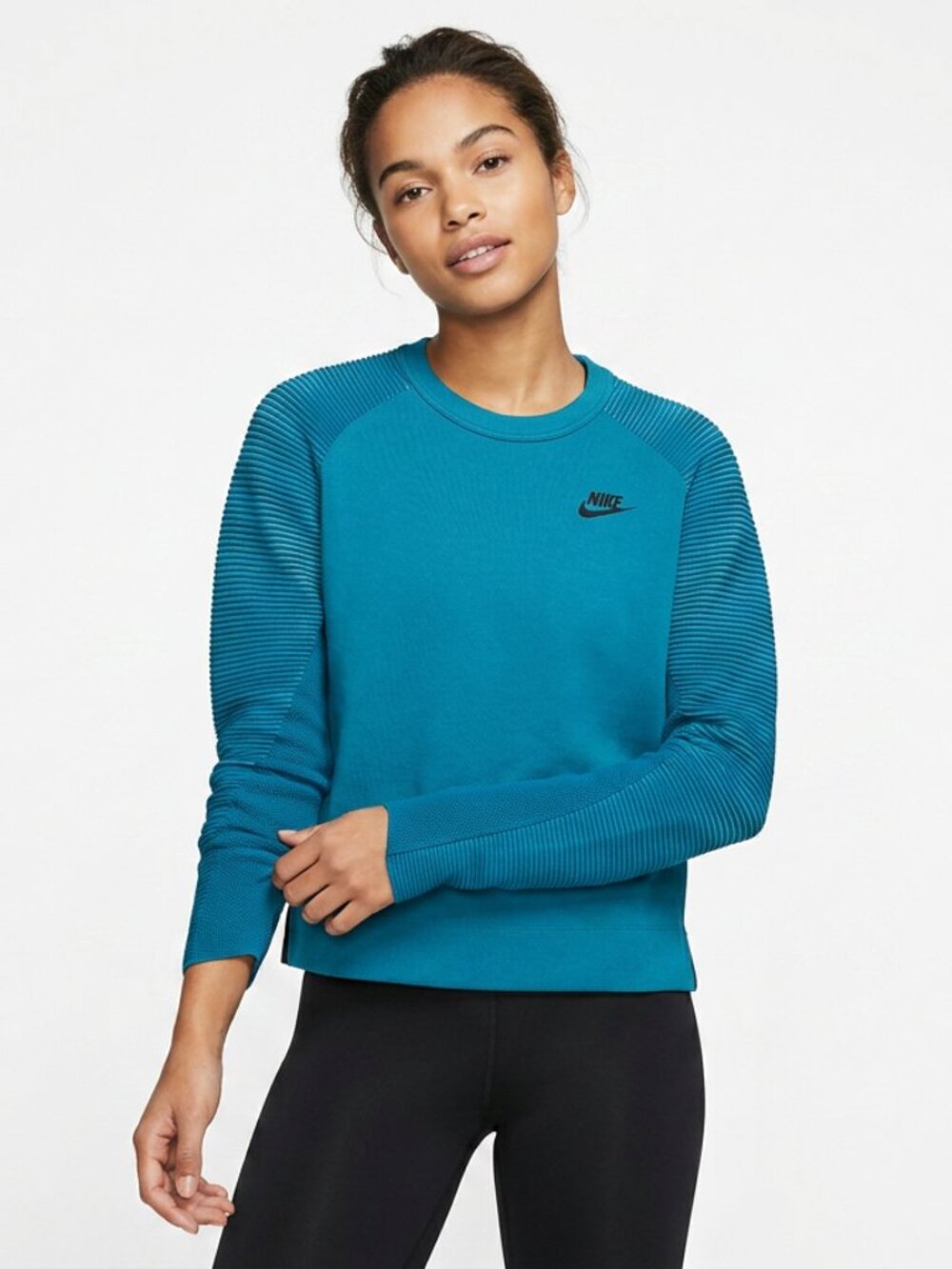 Nike Sportswear Tech Fleece Crewneck Green Abyss Womens M